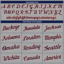 Загрузить изображение в средство просмотра галереи, Custom Gray Navy-Orange Authentic Baseball Jersey