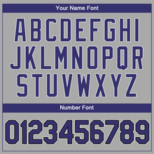 Загрузить изображение в средство просмотра галереи, Custom Gray Purple-Black Authentic Baseball Jersey