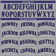 Загрузить изображение в средство просмотра галереи, Custom Gray Purple-Black Authentic Baseball Jersey