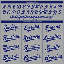 Загрузить изображение в средство просмотра галереи, Custom Gray Royal-White Authentic Baseball Jersey