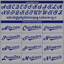 Загрузить изображение в средство просмотра галереи, Custom Gray Royal-White Authentic Baseball Jersey