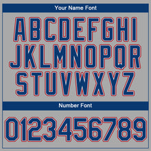 Загрузить изображение в средство просмотра галереи, Custom Gray Royal-Red Authentic Baseball Jersey