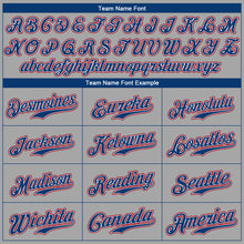 Загрузить изображение в средство просмотра галереи, Custom Gray Royal-Red Authentic Baseball Jersey