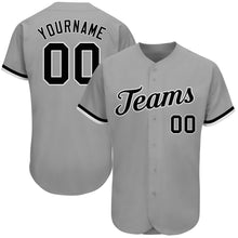 Загрузить изображение в средство просмотра галереи, Custom Gray Black-White Authentic Baseball Jersey