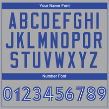 Загрузить изображение в средство просмотра галереи, Custom Gray Royal-White Authentic Baseball Jersey