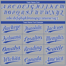 Загрузить изображение в средство просмотра галереи, Custom Gray Royal-White Authentic Baseball Jersey