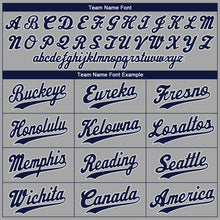 Загрузить изображение в средство просмотра галереи, Custom Gray Navy-White Authentic Baseball Jersey