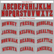 Загрузить изображение в средство просмотра галереи, Custom Gray Red-Black Authentic Baseball Jersey
