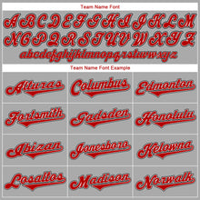 Загрузить изображение в средство просмотра галереи, Custom Gray Red-Black Authentic Baseball Jersey