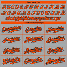 Загрузить изображение в средство просмотра галереи, Custom Gray Orange-Black Authentic Baseball Jersey