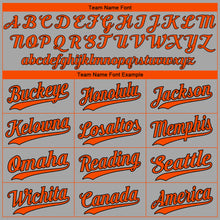 Загрузить изображение в средство просмотра галереи, Custom Gray Orange-Black Authentic Baseball Jersey