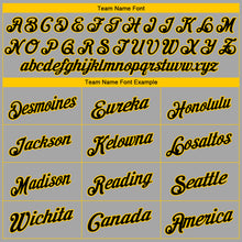 Загрузить изображение в средство просмотра галереи, Custom Gray Black-Gold Authentic Baseball Jersey