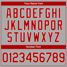 Загрузить изображение в средство просмотра галереи, Custom Gray Red-White Authentic Baseball Jersey