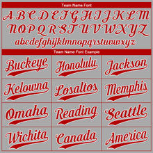 Загрузить изображение в средство просмотра галереи, Custom Gray Red-White Authentic Baseball Jersey