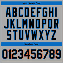 Загрузить изображение в средство просмотра галереи, Custom Gray Black-Light Blue Authentic Baseball Jersey