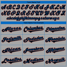 Загрузить изображение в средство просмотра галереи, Custom Gray Black-Light Blue Authentic Baseball Jersey