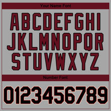 Загрузить изображение в средство просмотра галереи, Custom Gray Black-Crimson Authentic Baseball Jersey