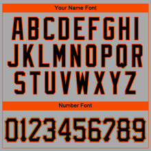 Загрузить изображение в средство просмотра галереи, Custom Gray Black-Orange Authentic Baseball Jersey