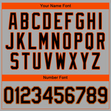Загрузить изображение в средство просмотра галереи, Custom Gray Black-Orange Authentic Baseball Jersey