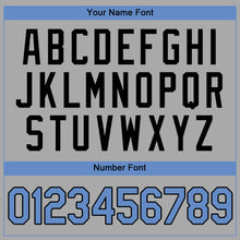 Загрузить изображение в средство просмотра галереи, Custom Gray Light Blue-Black Authentic Father's Day Baseball Jersey