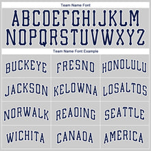 Загрузить изображение в средство просмотра галереи, Custom Gray Navy-White Authentic Baseball Jersey
