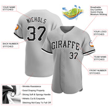 Загрузить изображение в средство просмотра галереи, Custom Gray Black-White Authentic Baseball Jersey