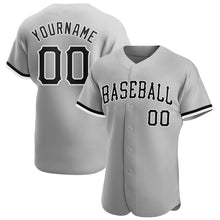 Загрузить изображение в средство просмотра галереи, Custom Gray Black-White Authentic Baseball Jersey