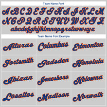 Загрузить изображение в средство просмотра галереи, Custom Gray Royal-Orange Authentic Baseball Jersey