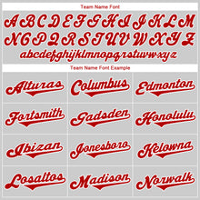 Загрузить изображение в средство просмотра галереи, Custom Gray Red-White Authentic Baseball Jersey