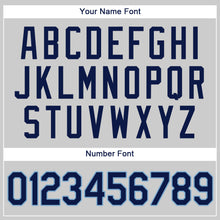Загрузить изображение в средство просмотра галереи, Custom Gray Navy-Powder Blue Authentic Baseball Jersey