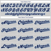 Загрузить изображение в средство просмотра галереи, Custom Gray Navy-Powder Blue Authentic Baseball Jersey