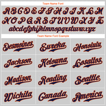 Загрузить изображение в средство просмотра галереи, Custom Gray Navy-Orange Authentic Baseball Jersey