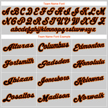 Загрузить изображение в средство просмотра галереи, Custom Gray Black-Orange Authentic Baseball Jersey