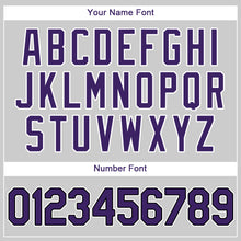 Загрузить изображение в средство просмотра галереи, Custom Gray Purple-Black Authentic Baseball Jersey