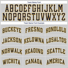 Загрузить изображение в средство просмотра галереи, Custom Gray Navy-Gold Authentic Baseball Jersey