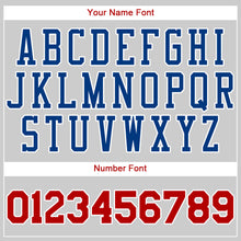 Загрузить изображение в средство просмотра галереи, Custom Gray Red-Royal Authentic Baseball Jersey