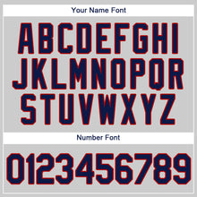 Загрузить изображение в средство просмотра галереи, Custom Gray Navy-Red Authentic Baseball Jersey