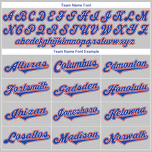 Загрузить изображение в средство просмотра галереи, Custom Gray Royal-Red Authentic Baseball Jersey