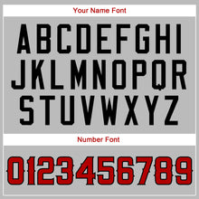 Загрузить изображение в средство просмотра галереи, Custom Gray Red-Black Authentic American Flag Fashion Baseball Jersey