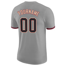 Load image into Gallery viewer, Custom Gray Black-City Cream Performance T-Shirt