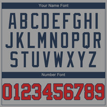 Загрузить изображение в средство просмотра галереи, Custom Gray Red-Navy Performance T-Shirt