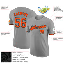 Загрузить изображение в средство просмотра галереи, Custom Gray Orange-Black Performance T-Shirt