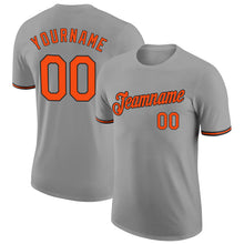Загрузить изображение в средство просмотра галереи, Custom Gray Orange-Black Performance T-Shirt