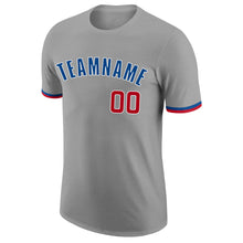 Load image into Gallery viewer, Custom Gray Red-Royal Performance T-Shirt