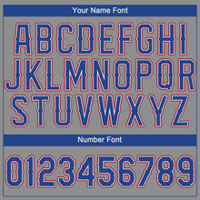 Load image into Gallery viewer, Custom Gray Royal-Red Performance T-Shirt