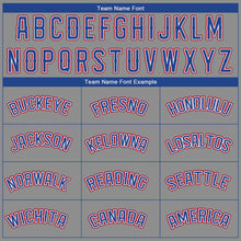 Load image into Gallery viewer, Custom Gray Royal-Red Performance T-Shirt