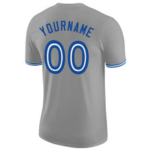 Загрузить изображение в средство просмотра галереи, Custom Gray White-Royal Performance T-Shirt