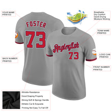 Загрузить изображение в средство просмотра галереи, Custom Gray Red-Navy Performance T-Shirt