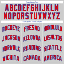 Charger l'image dans la galerie, Custom Gray Red-Royal Authentic Throwback Rib-Knit Baseball Jersey Shirt