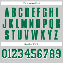 Загрузить изображение в средство просмотра галереи, Custom Gray Kelly Green-White Authentic Throwback Rib-Knit Baseball Jersey Shirt